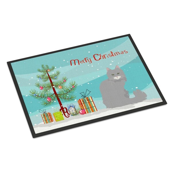 Carolines Treasures 18 x 27 in. Norwegian Forest Cat Merry Christmas Indoor or Outdoor Mat CK4778MAT - main